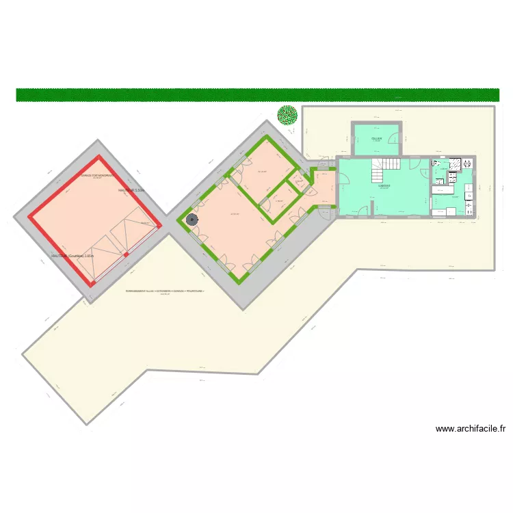PLAN de MASSE 6 JUILLET 2023 terrassement. Plan de 