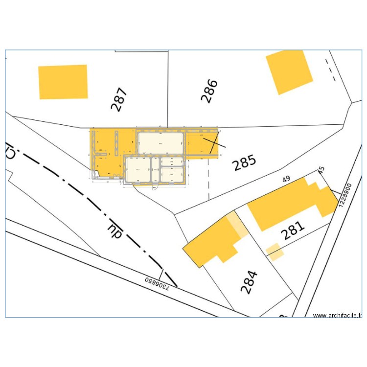 Vx.x. Plan de 5 pièces et 91 m2