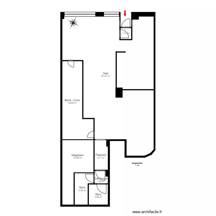ed. carles. local bar via norte. la massana. Plan de 