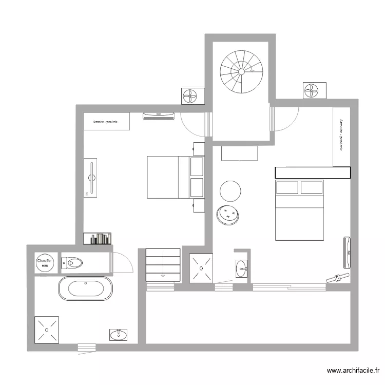ROUSTIDOU ETAGE. Plan de 