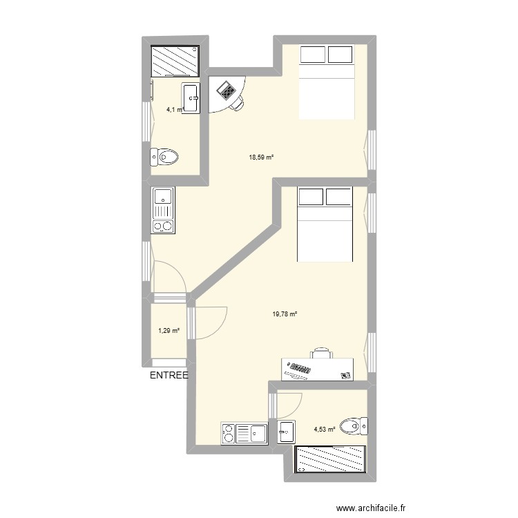 R+1 François G Op2. Plan de 0 pièce et 0 m2