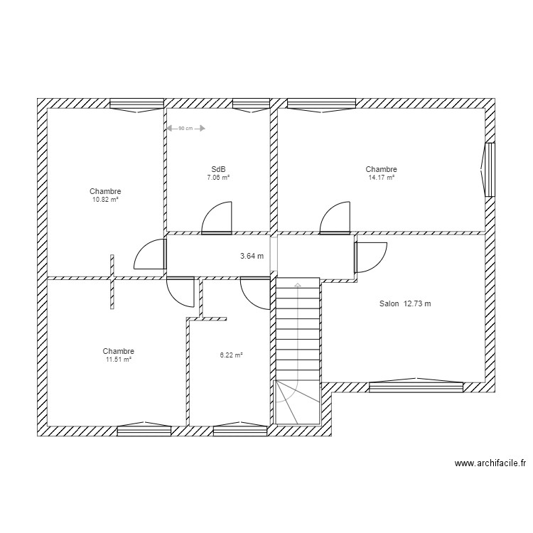 Etage. Plan de 0 pièce et 0 m2