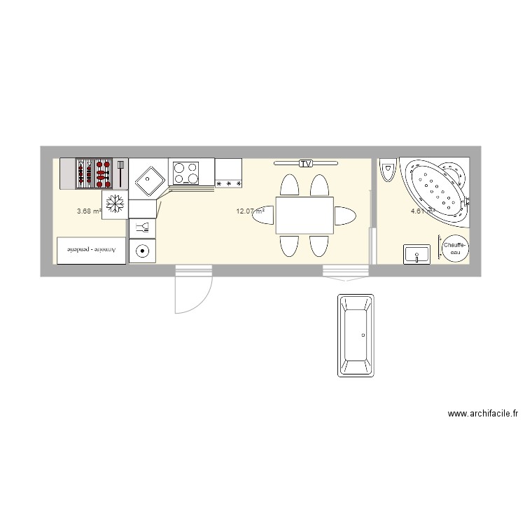 camion. Plan de 0 pièce et 0 m2