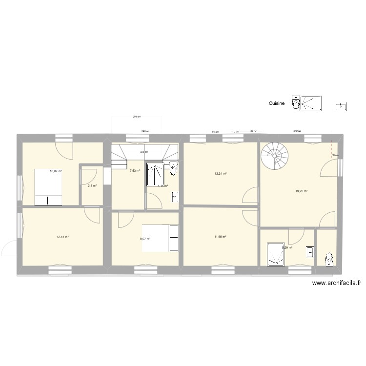MAISON DE FAMILLE 2 appartements duplex. Plan de 0 pièce et 0 m2