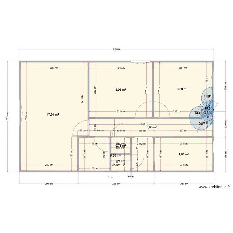 ANNEXE. Plan de 8 pièces et 52 m2