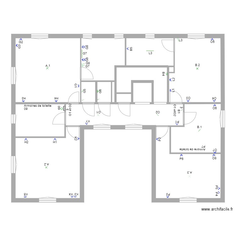 Etage. Plan de 0 pièce et 0 m2