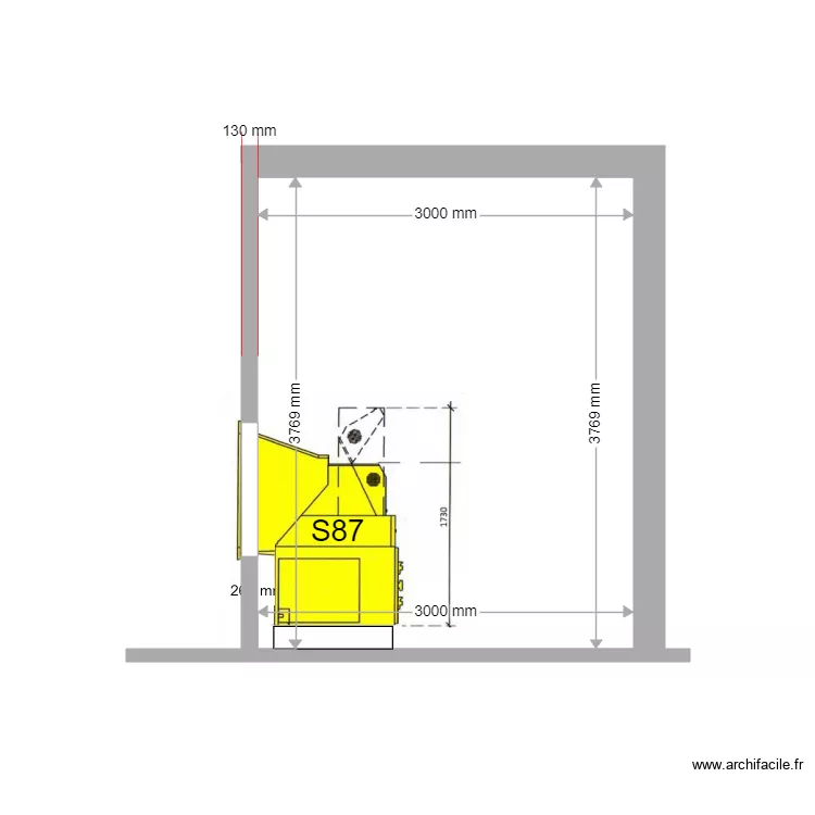 COUPE PROJET AIX LES MILES S87. Plan de 