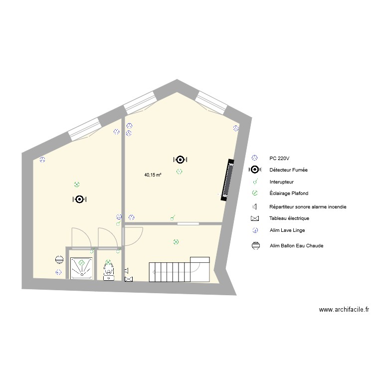 2EME ETAGE ELECTRICITE 2. Plan de 0 pièce et 0 m2