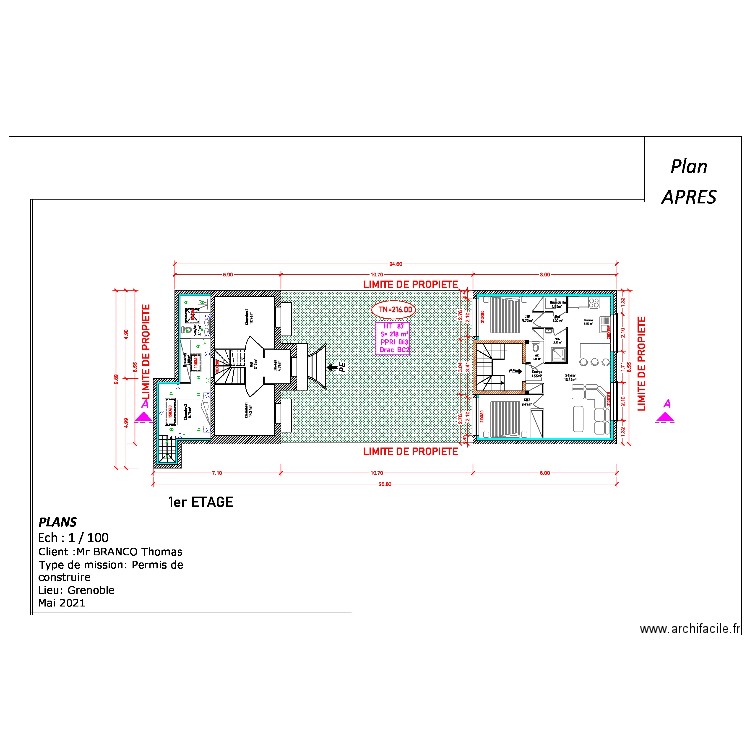 plan extention branco. Plan de 0 pièce et 0 m2