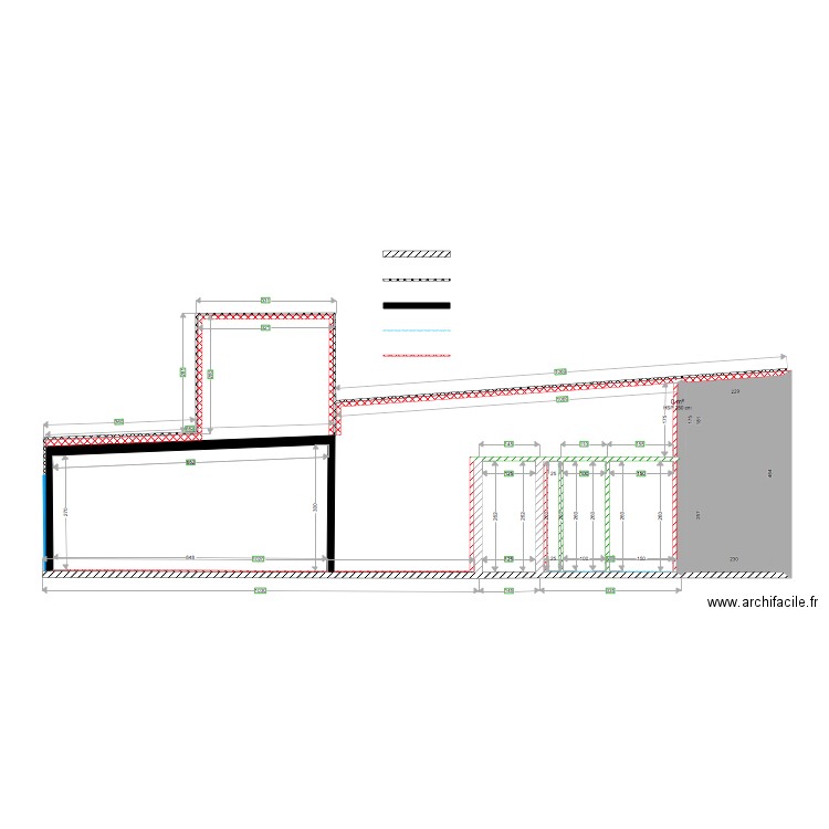 Casa Di Manolo PLAN COUPE complète niveau toilette. Plan de 0 pièce et 0 m2
