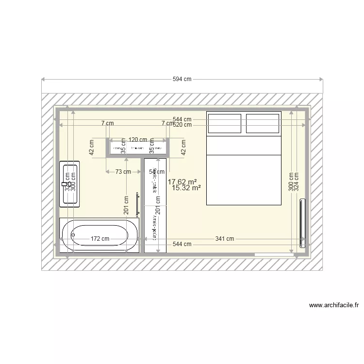 AMENAGEMENT CHAMBRE PARENTALE. Plan de AMENAGEMENT CHAMBRE PARENTALE. Plan de