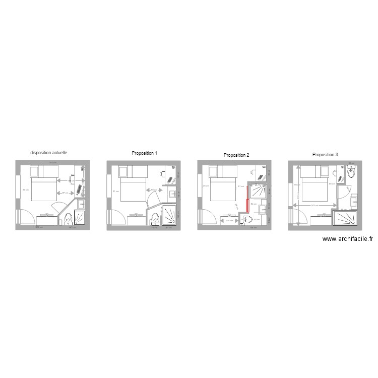 CHAMBRES BATIMENT 1  essai 2. Plan de 0 pièce et 0 m2