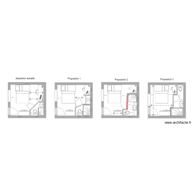 CHAMBRES BATIMENT 1  essai 2. Plan de 