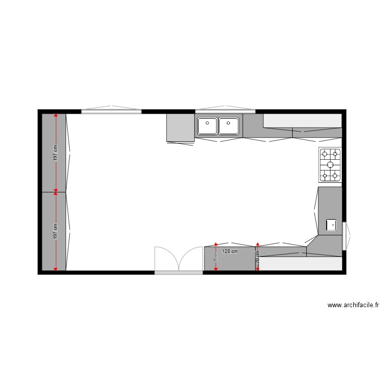 NOHA. Plan de 1 pièce et 30 m2