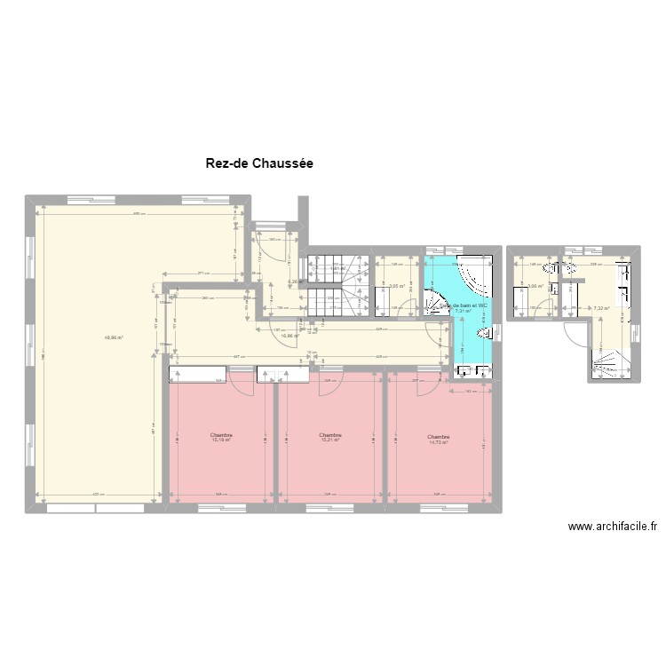 Les BreuleuxREZSalleBain2. Plan de 11 pièces et 140 m2