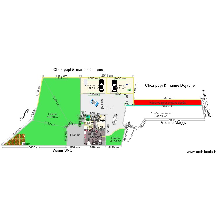 Plan général extension5   370m carré et bande de 11m. Plan de 0 pièce et 0 m2