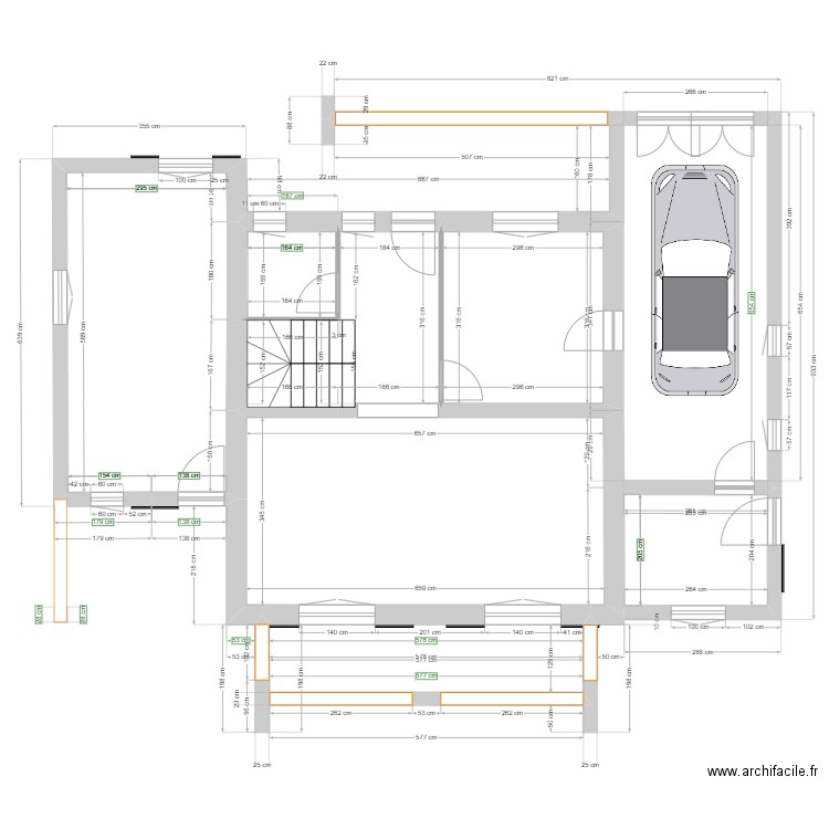 RDC existant  1. Plan de 0 pièce et 0 m2