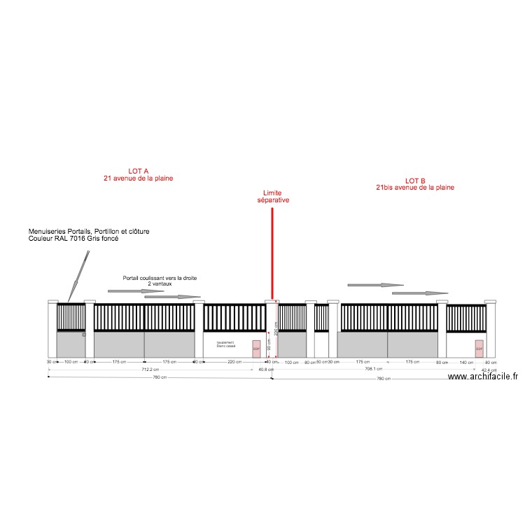 CLOTURE LOT A et B 18 06 2020. Plan de 0 pièce et 0 m2