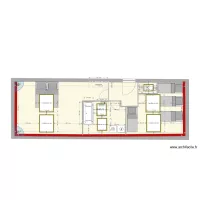 plan amenagement Grenier 2 chambres WC salle de bains