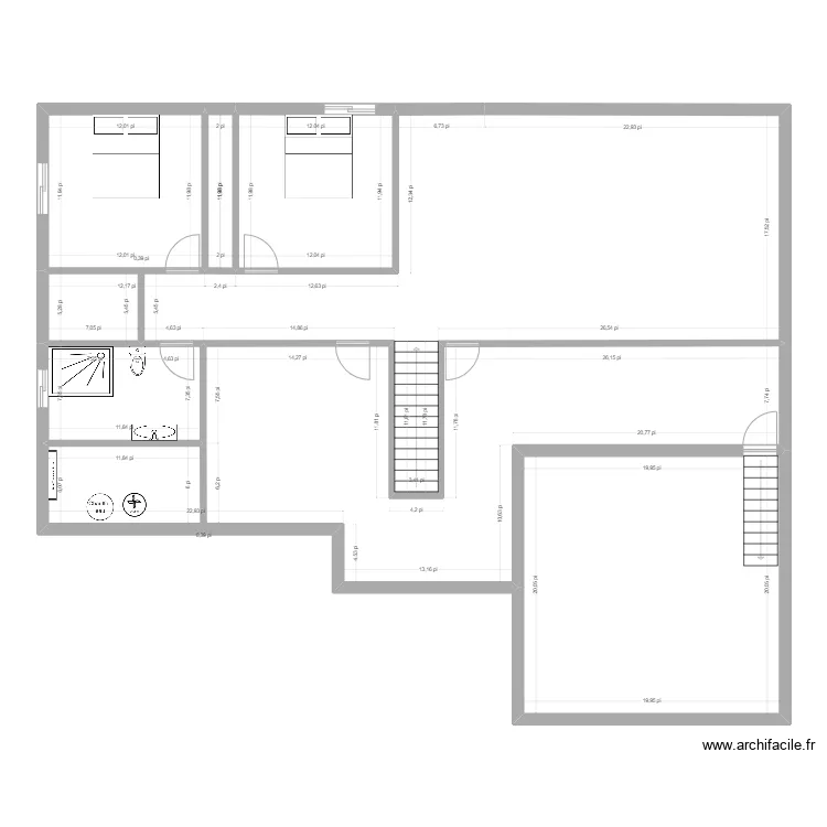 pinewwod sous sol. Plan de 