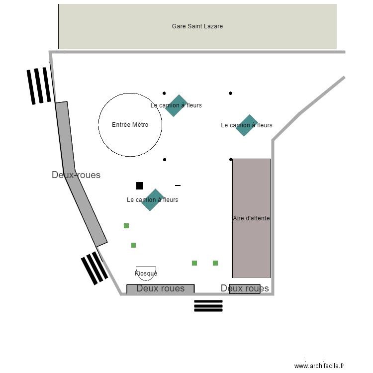 Gare St Lazare. Plan de 0 pièce et 0 m2