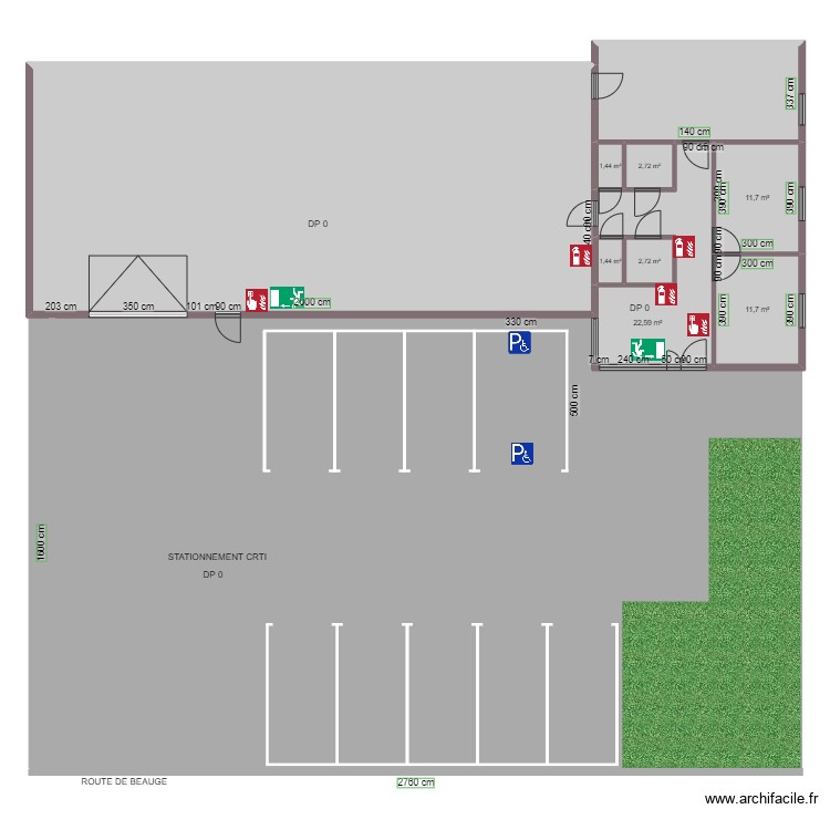 CRTI STATIONNEMENT AVANT TRAVAUX. Plan de 0 pièce et 0 m2