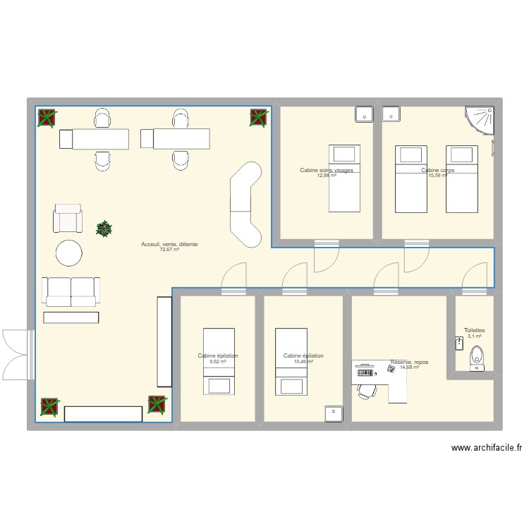 plan institut. Plan de 0 pièce et 0 m2