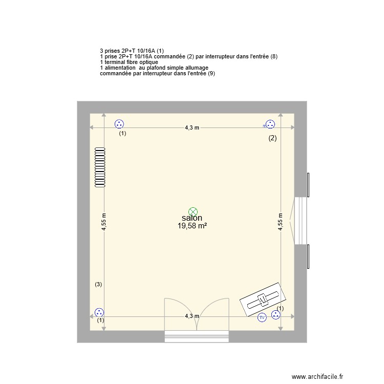 Salon Luçon. Plan de 0 pièce et 0 m2