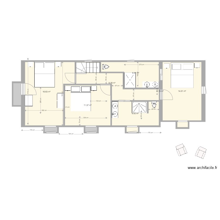 Akita Combles à rénover v2. Plan de 0 pièce et 0 m2