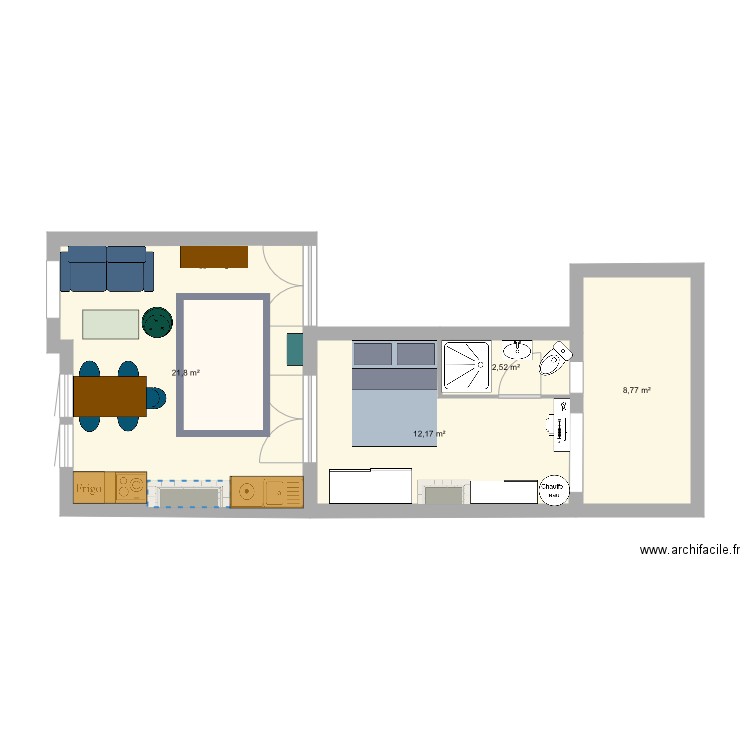 Appart 1. Plan de 0 pièce et 0 m2
