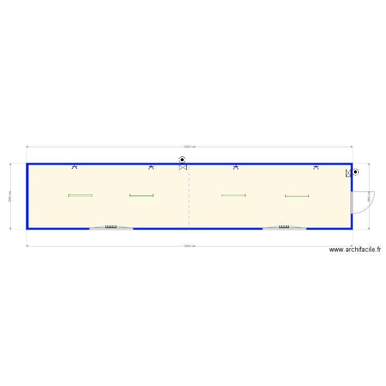 Metalikpro . Plan de 1 pièce et 28 m2