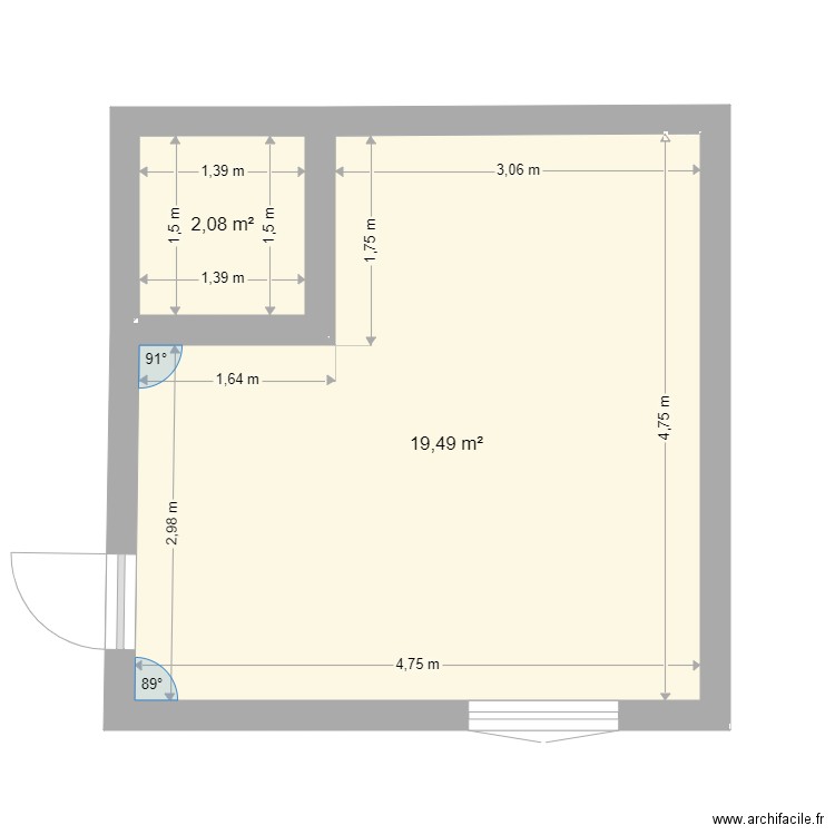 Projet espace bien être. Plan de 0 pièce et 0 m2