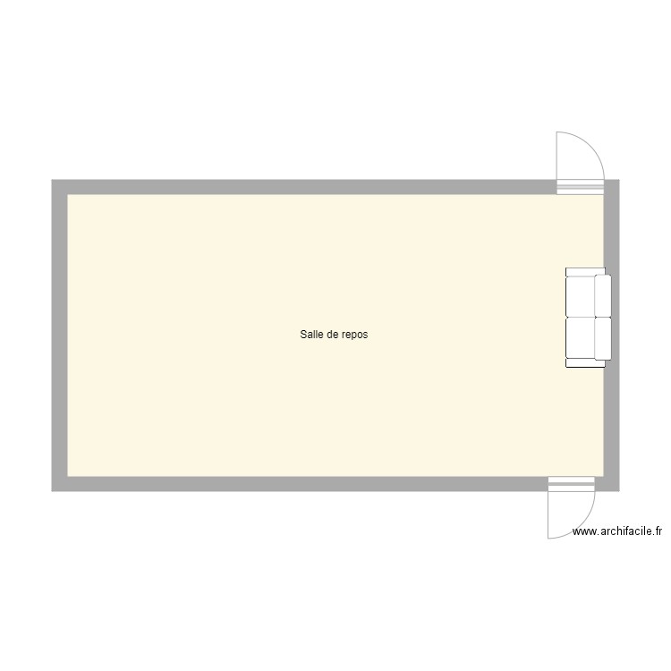 plan de la salle de repos refaite. Plan de 0 pièce et 0 m2