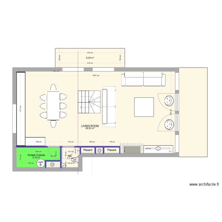 Les Menuires Sur elevation V2. Plan de 0 pièce et 0 m2