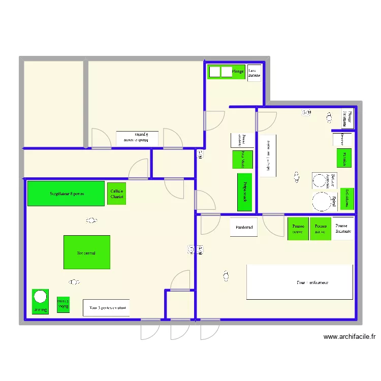 Boulangerie Cavalerie . Plan de 