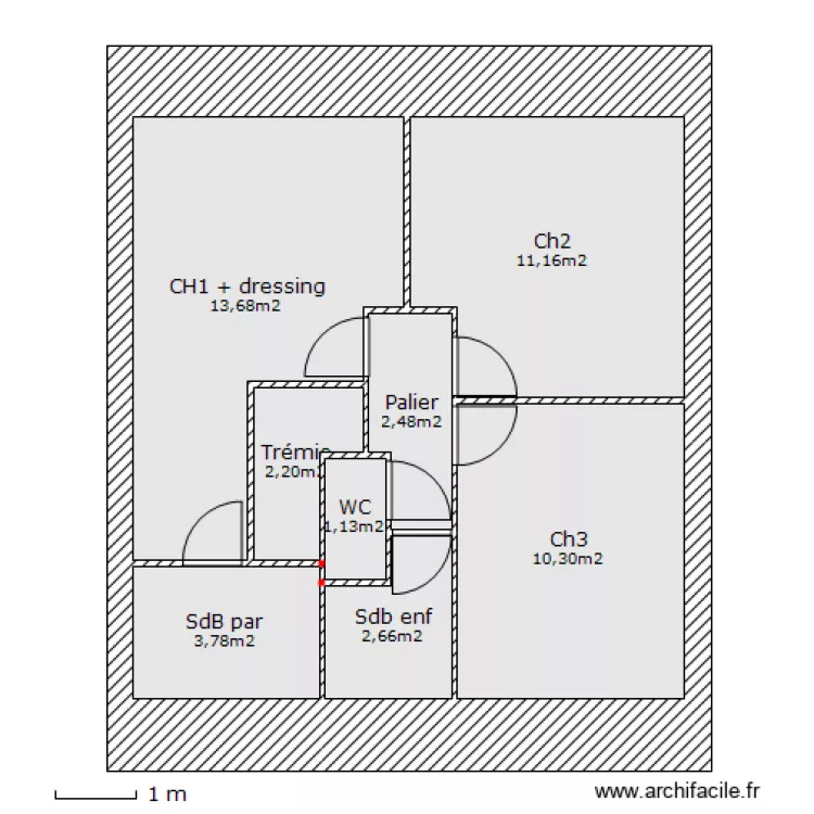 Solijero V75.3 Combles 4 encuvements ss mesures. Plan de 