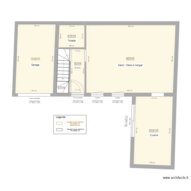 saint quentin. Plan de 15 pièces et 153 m2