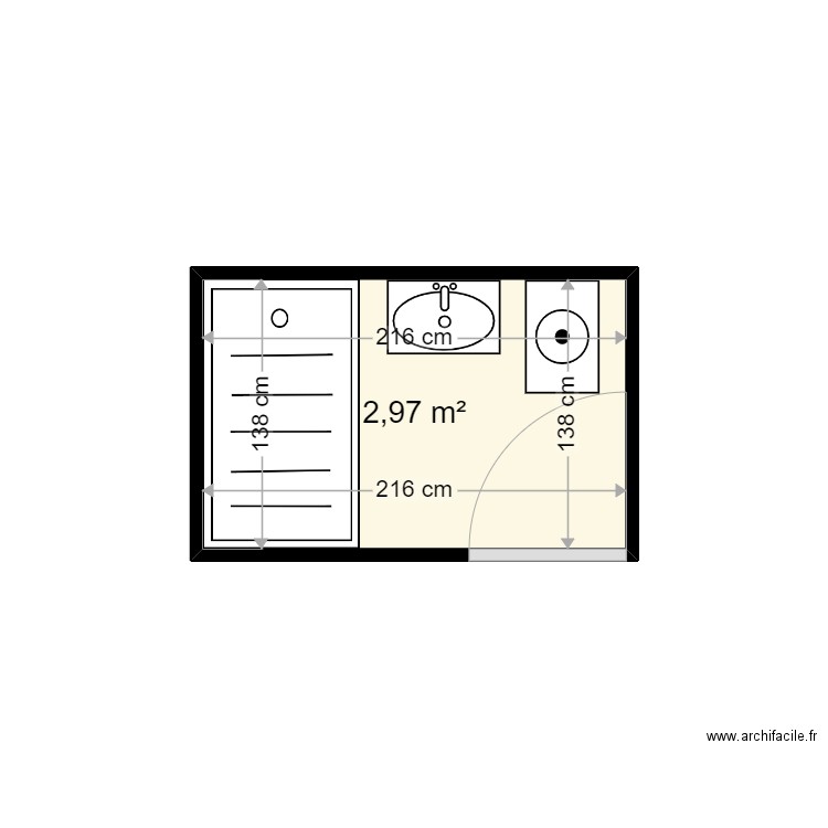 DUHAMEL ALAIN . Plan de 1 pièce et 3 m2