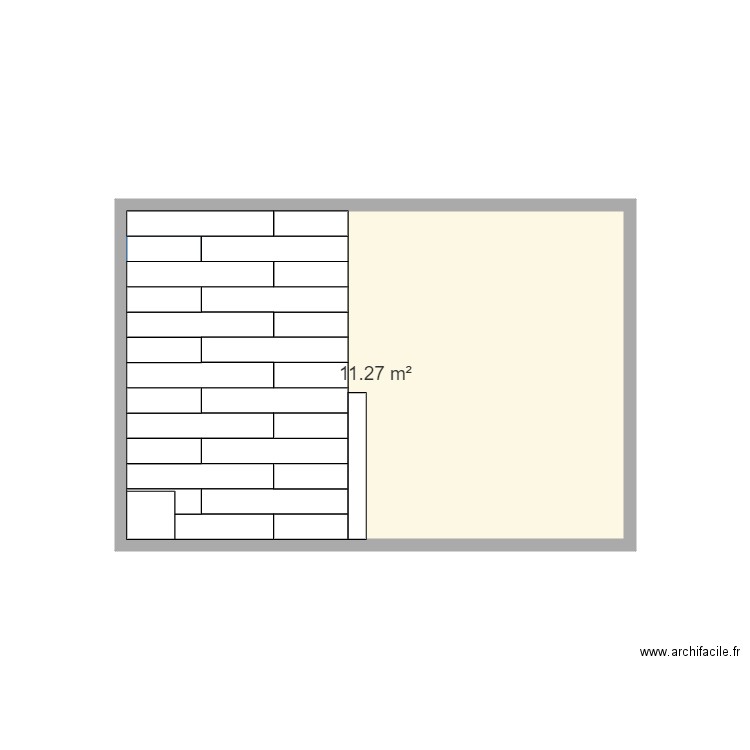 mur 1. Plan de 0 pièce et 0 m2
