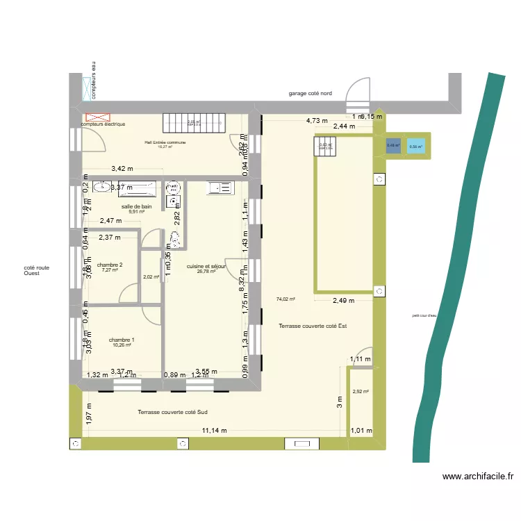 luth rez de chauss&eacute;e. Plan de 78  et 964 m²