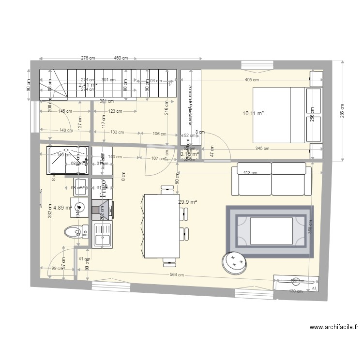 1er étage projet V2. Plan de 0 pièce et 0 m2