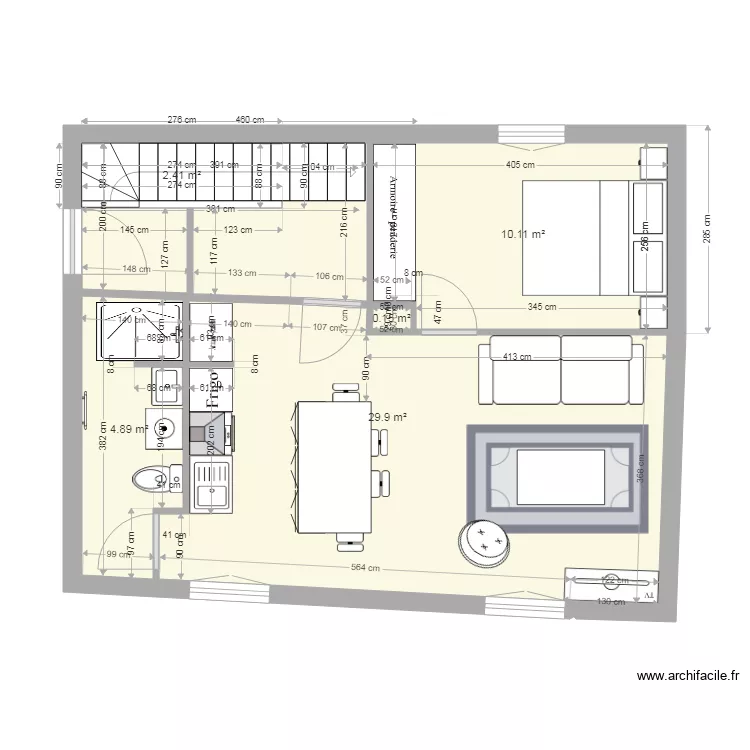 1er &eacute;tage projet V2. Plan de 