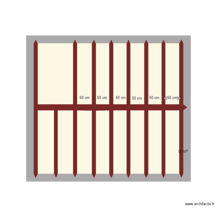 mazzenine. Plan de 17 pièces et 16 m2