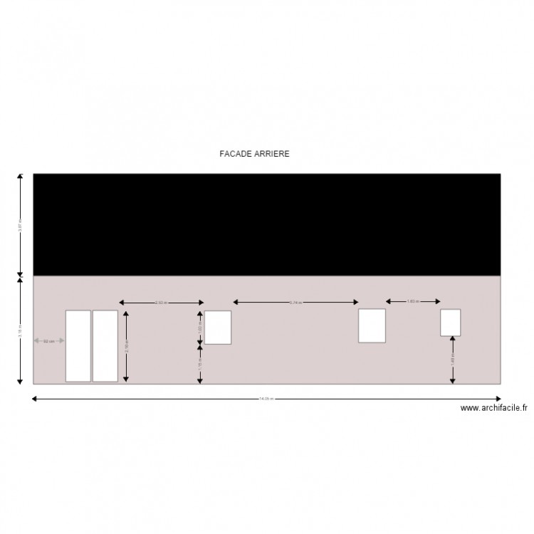 Facade arriere 30 11. Plan de 0 pièce et 0 m2