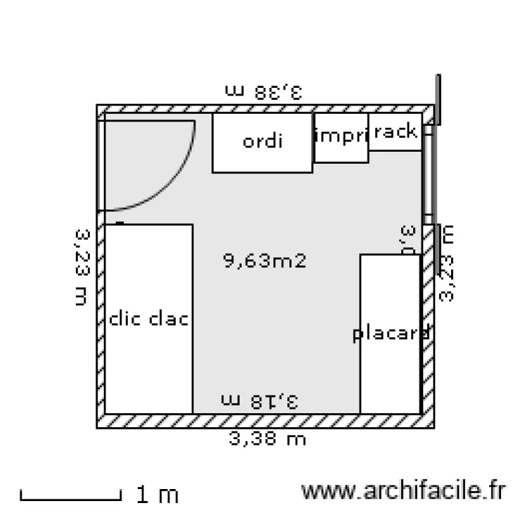 CHAMBRE 4. Plan de 