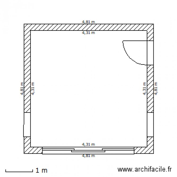 case de 5*5. Plan de 0 pièce et 0 m2