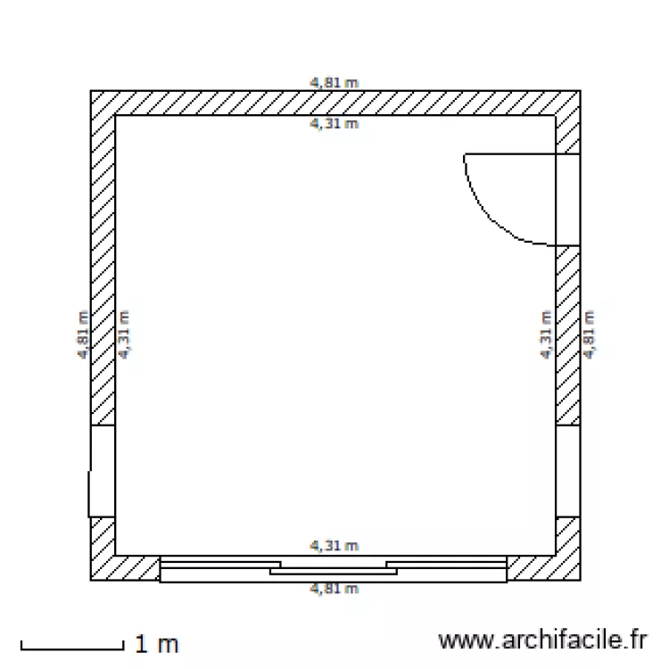 case de 5*5. Plan de 