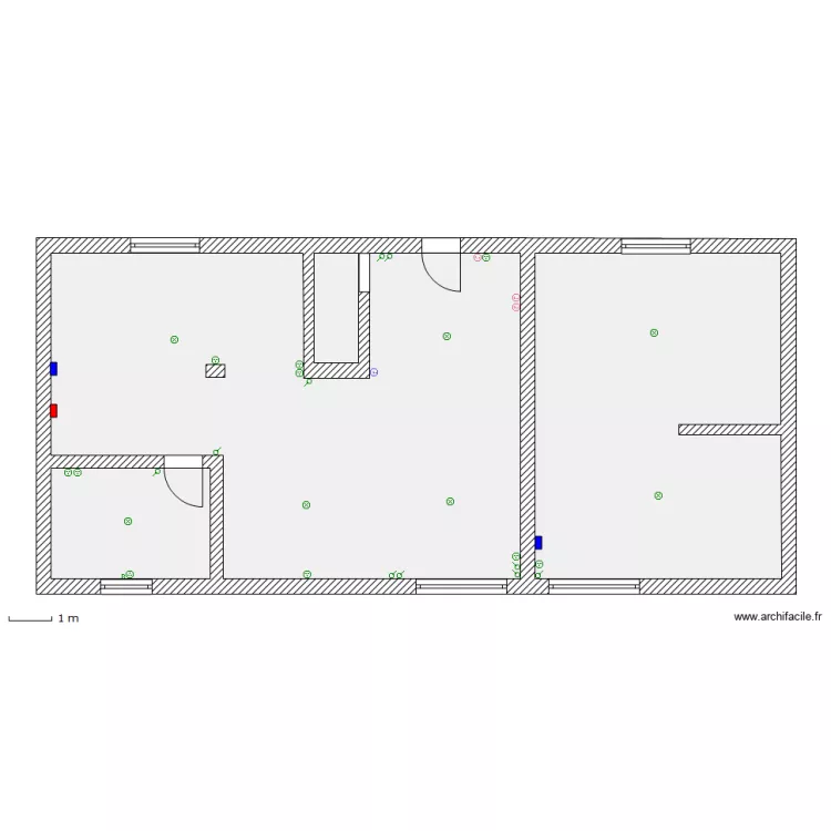 GARAGE (Electricit&eacute;). Plan de 