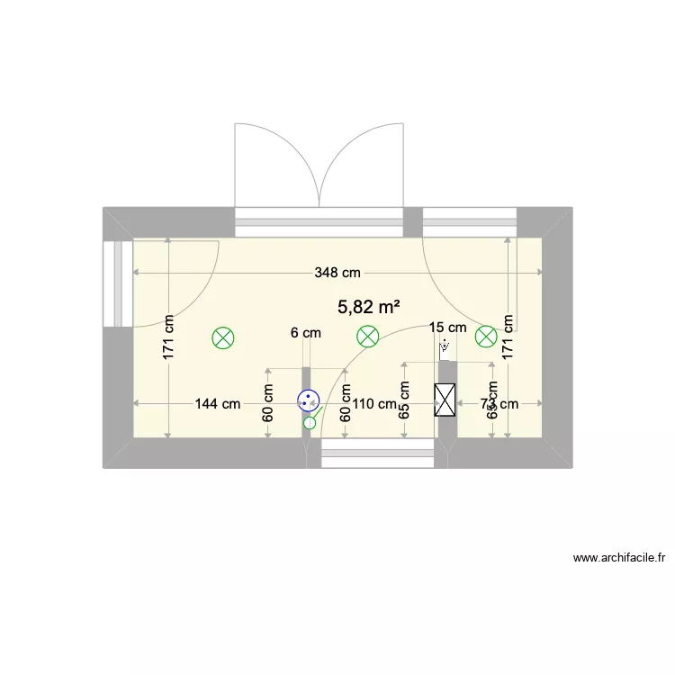 Entrée Caudéran électricité . Plan de Entrée Caudéran électricité . Plan de