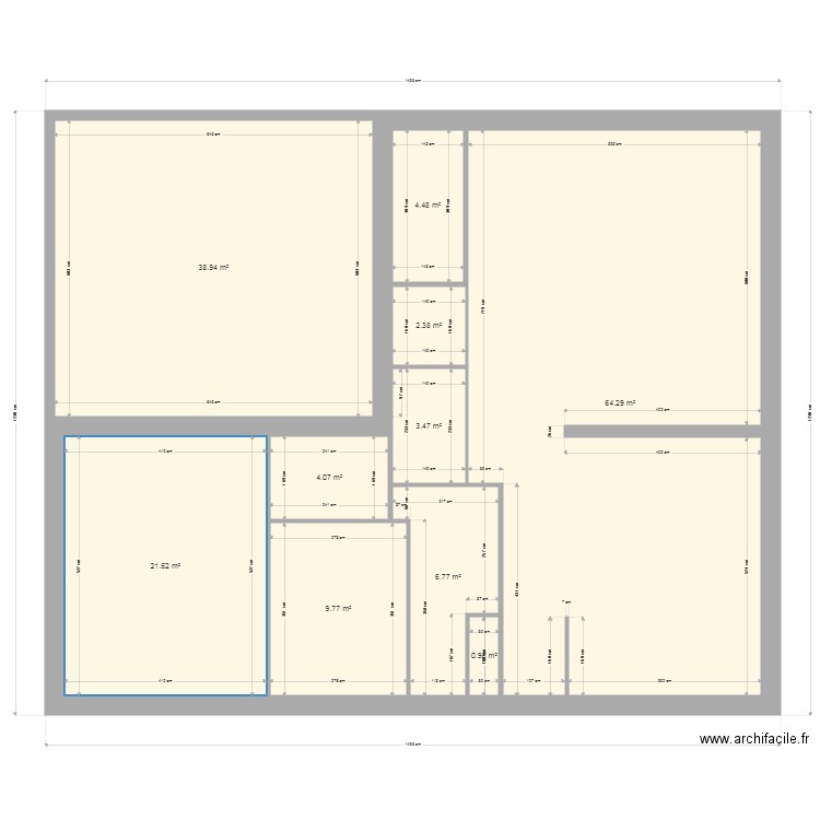 REZ DE CHAUSSEE ESSAI 3. Plan de 0 pièce et 0 m2